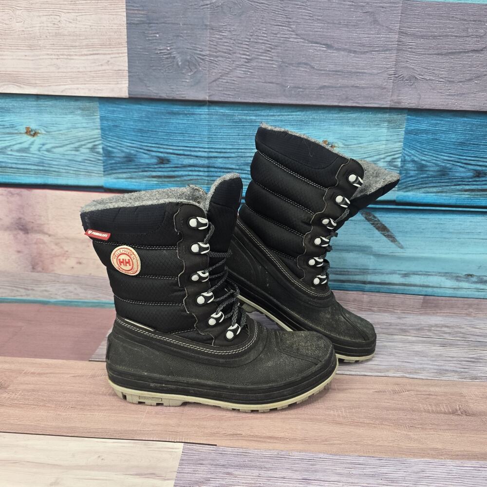 Helly Hansen Tundra Boots Size 6 BLK Primaloft Insulated Snow Waterproof Womens